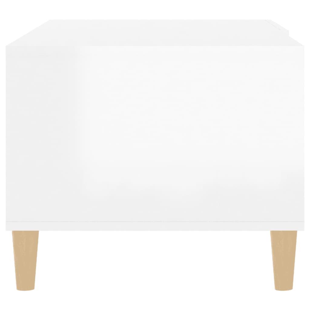 Coffee Table High Gloss White 89.5x50x40 cm Engineered Wood