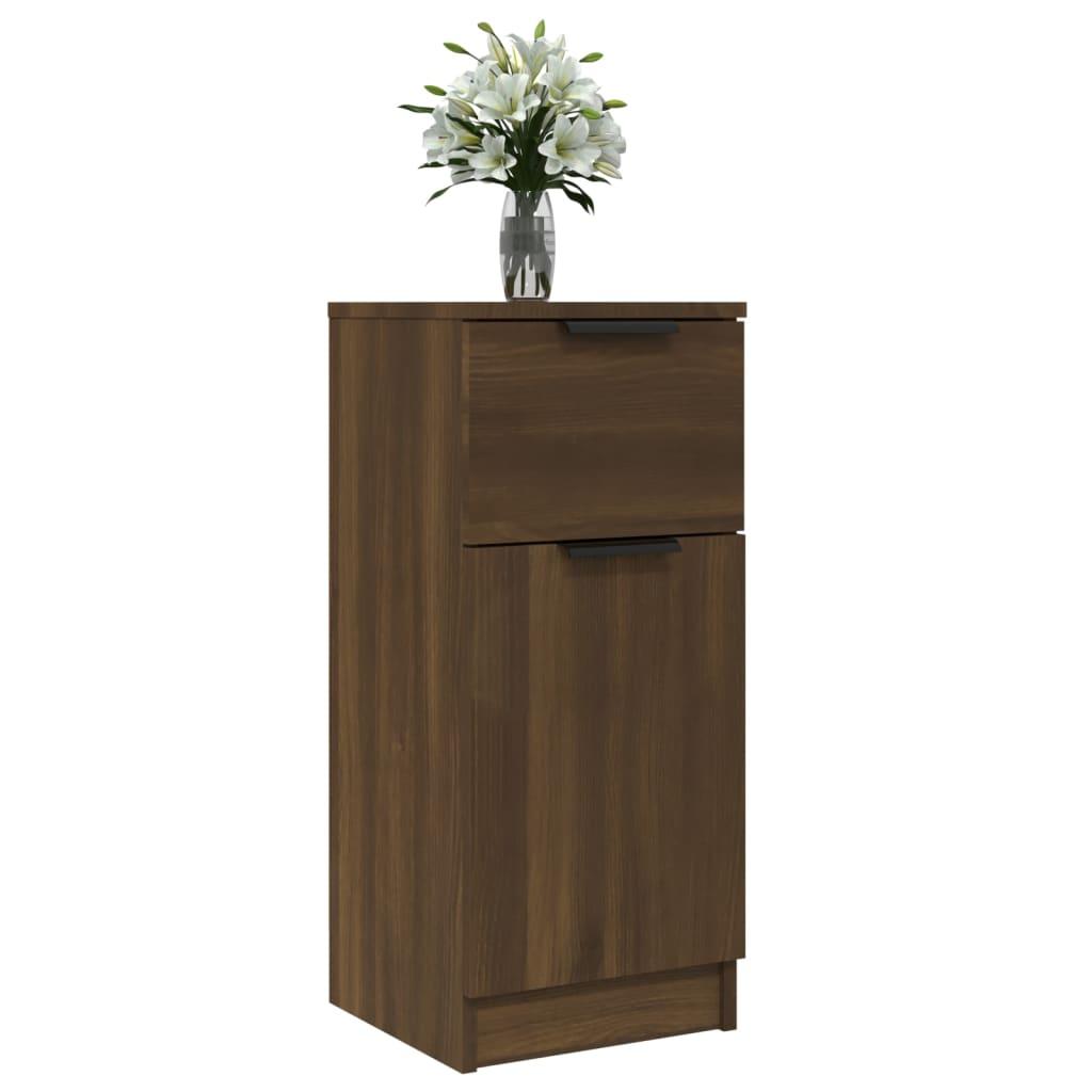Sideboards 2 pcs Brown Oak 30x30x70 cm Engineered Wood