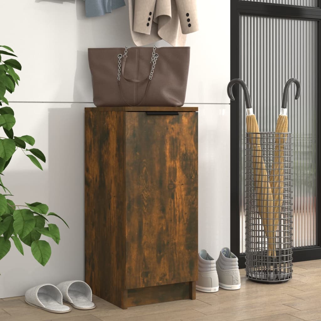 Shoe Cabinet Smoked Oak 30x35x70 cm Engineered Wood