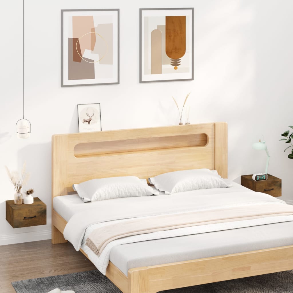 Wall-mounted Bedside Cabinets 2 pcs Smoked Oak 35x35x20 cm