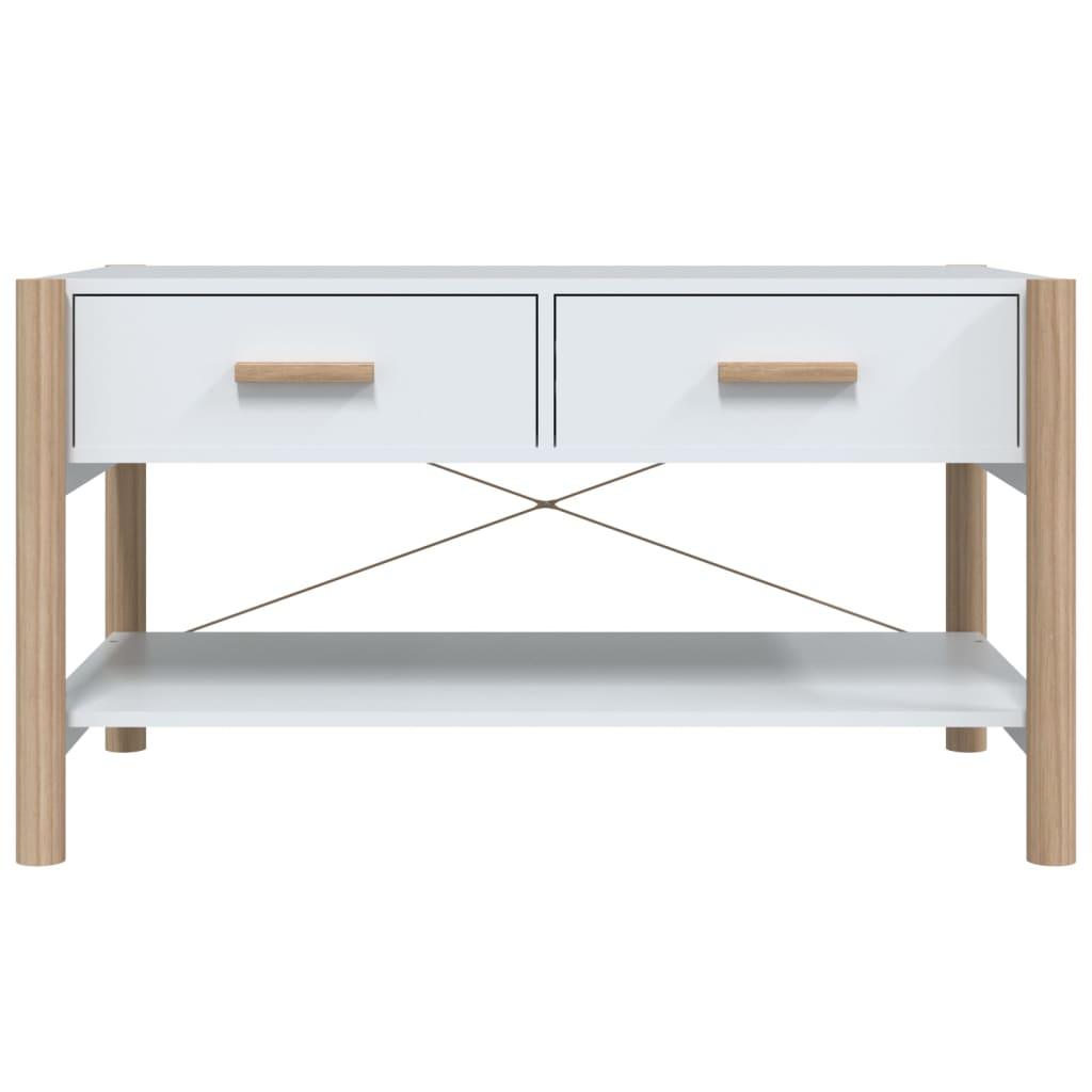 Coffee Table White 82x48x45 cm Engineered Wood