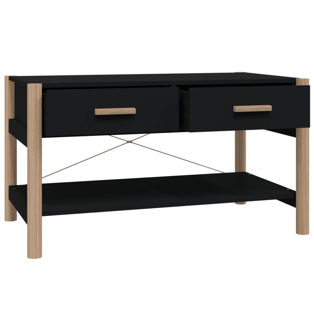 Coffee Table Black 82x48x45 cm Engineered Wood