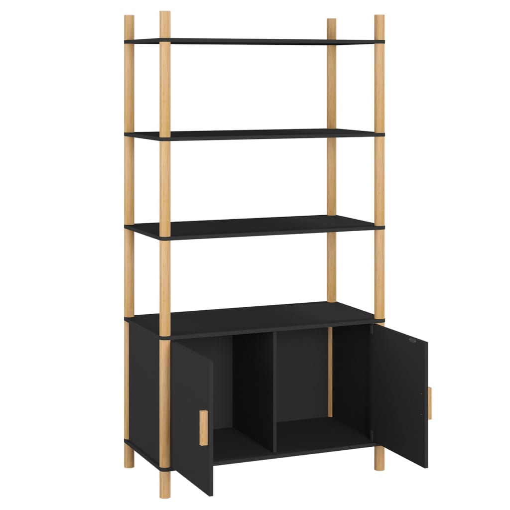 Highboard Black 80x40x153 cm Engineered Wood