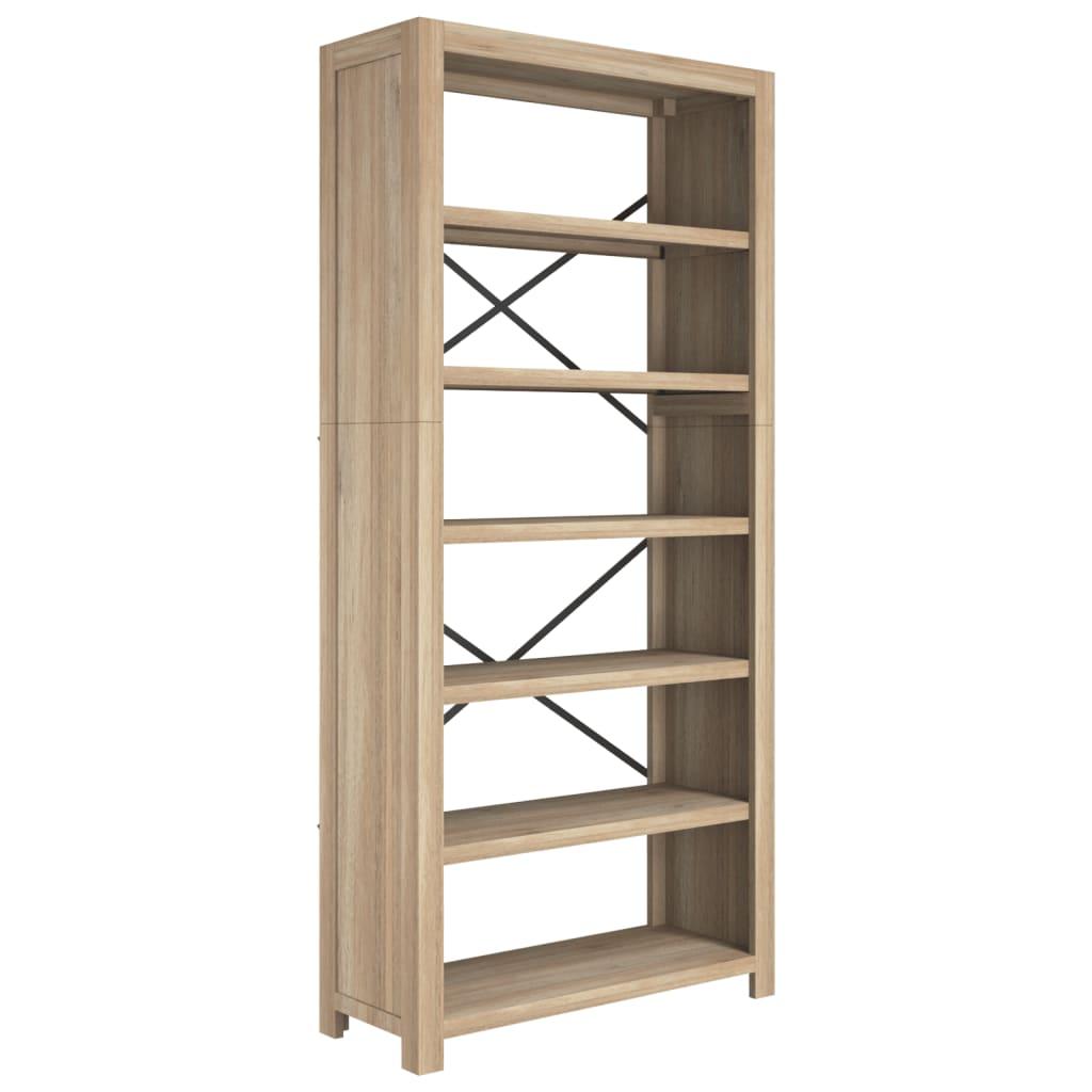 6-Tier Bookcase 80x30x170 cm Solid Wood Acacia