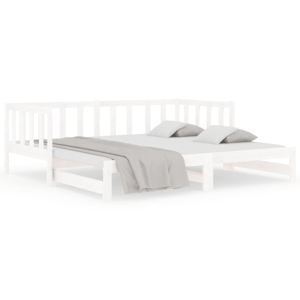 Pull-out Day Bed without Mattress White 2x(90x190) cm