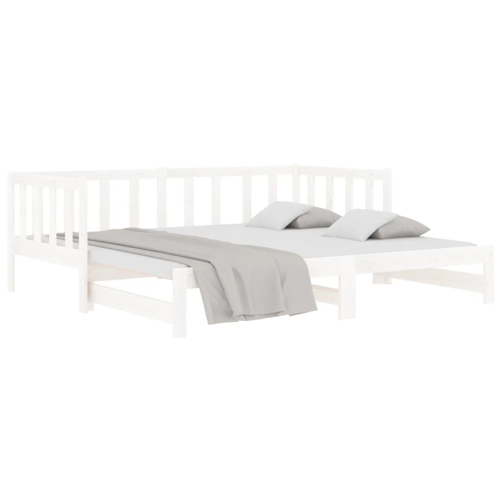 Pull-out Day Bed without Mattress White 2x(90x190) cm