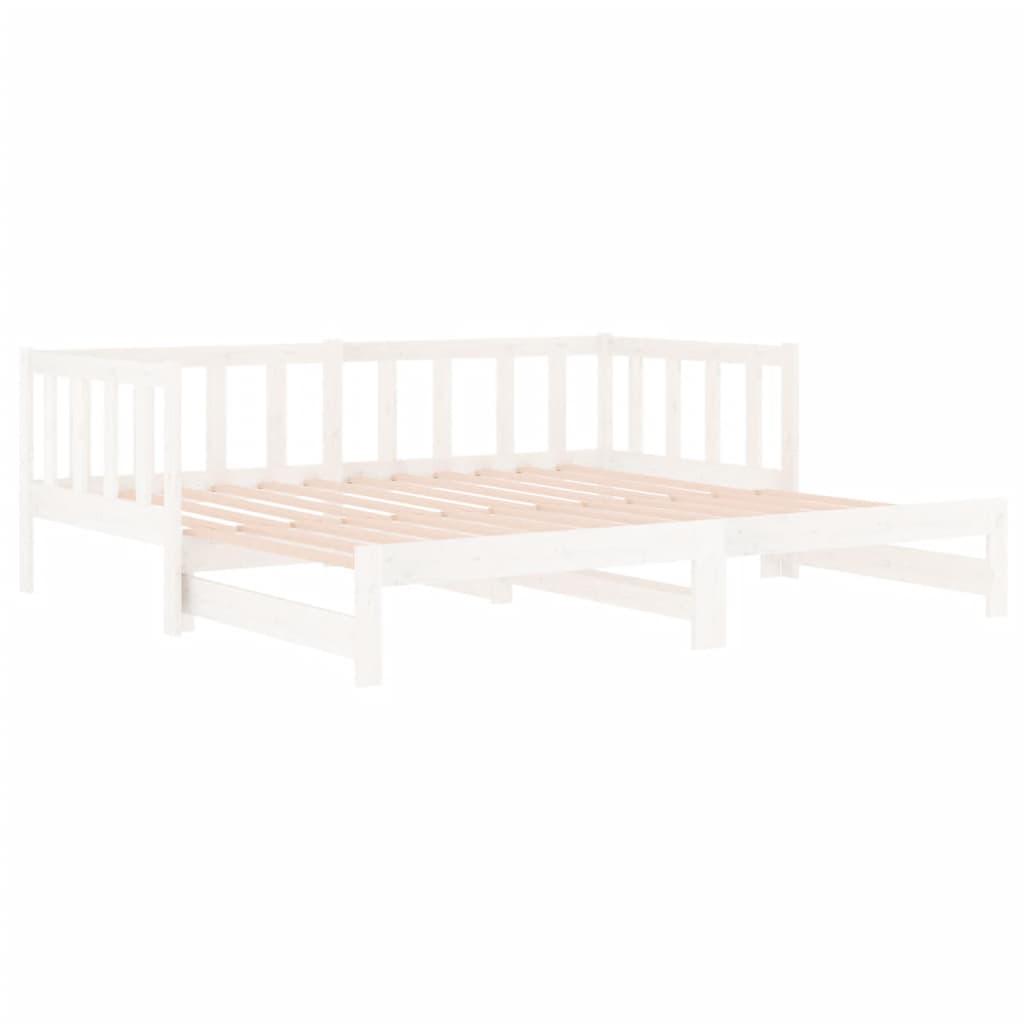 Pull-out Day Bed without Mattress White 2x(90x190) cm