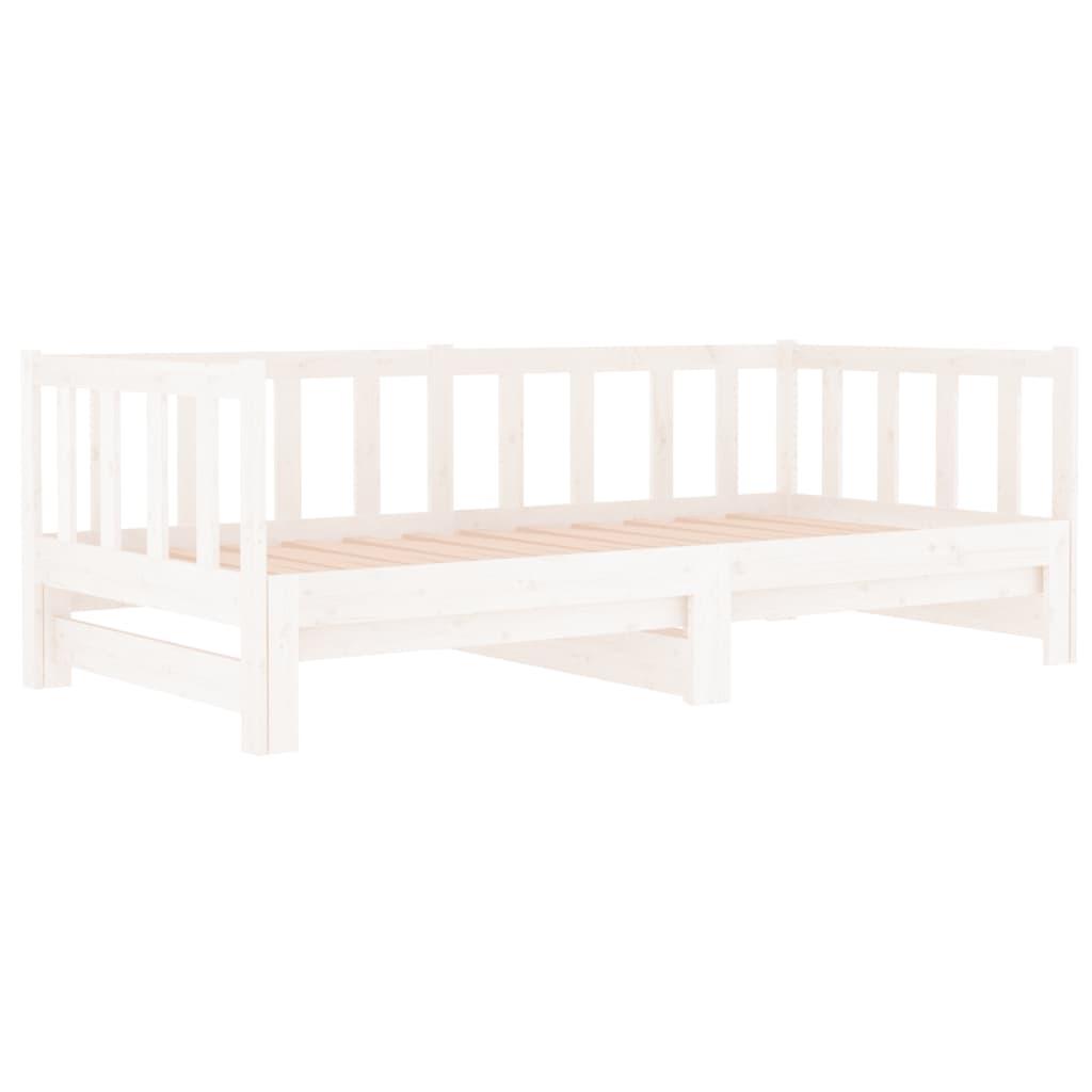 Pull-out Day Bed without Mattress White 2x(90x190) cm
