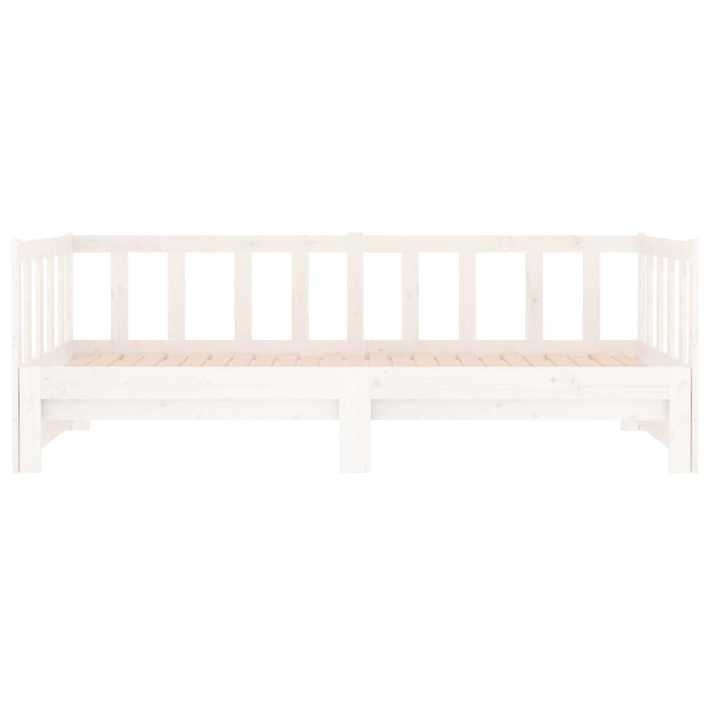 Pull-out Day Bed without Mattress White 2x(90x190) cm