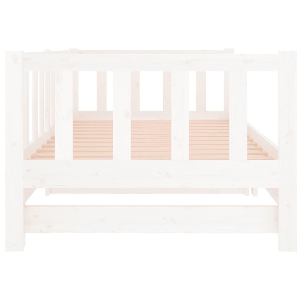 Pull-out Day Bed without Mattress White 2x(90x190) cm