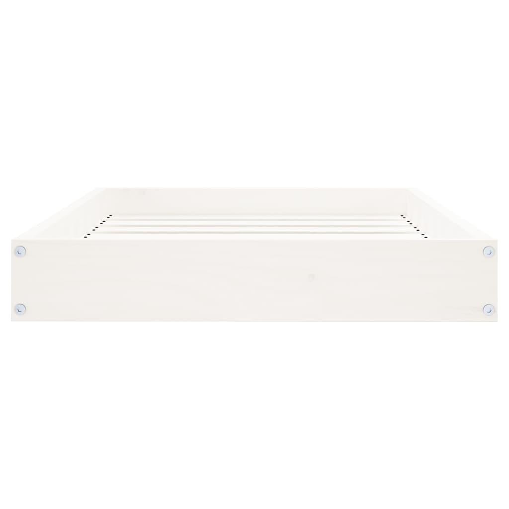 Dog Bed White 71.5x54x9 cm Solid Wood Pine