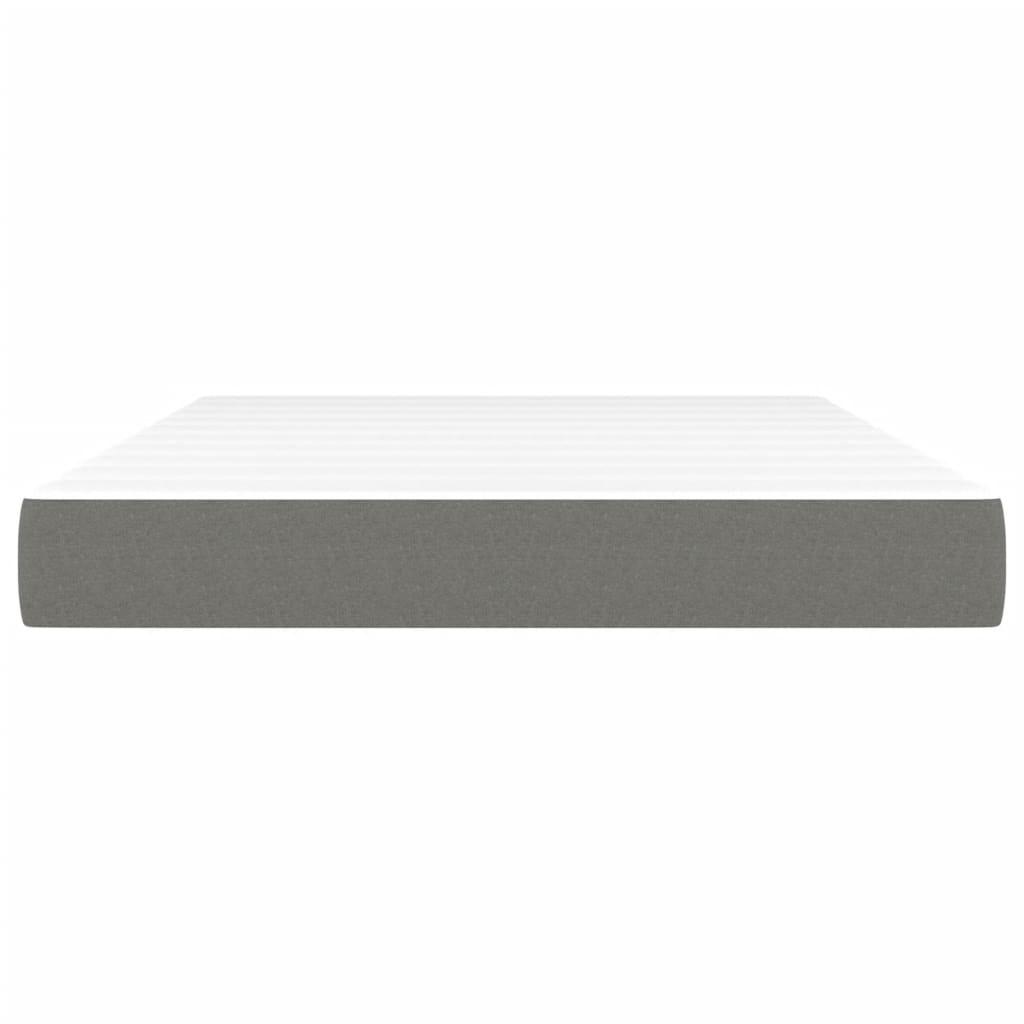 Pocket Spring Bed Mattress Dark Grey 137x190x20 cm Full Fabric