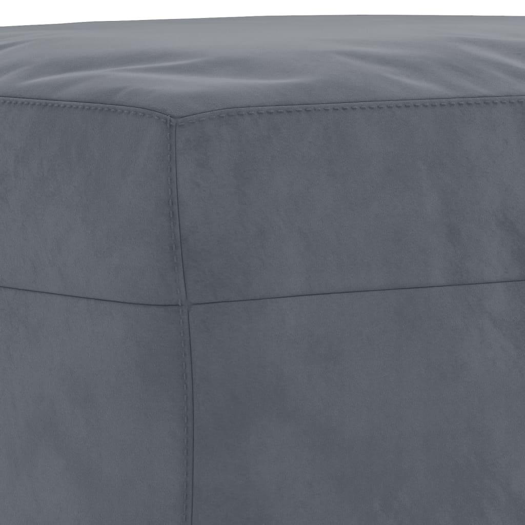 Footstool Dark Grey 60x50x41 cm Velvet