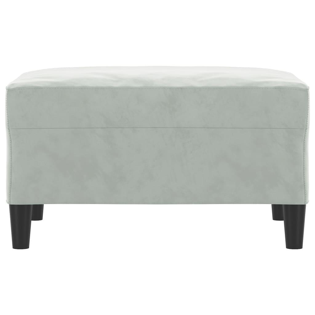 Footstool Light Grey 70x55x41 cm Velvet