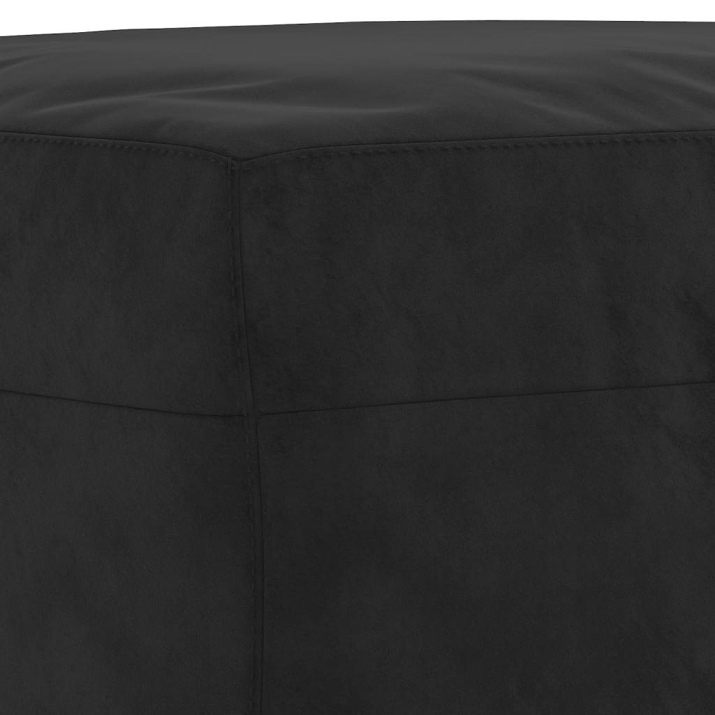 Footstool Black 70x55x41 cm Velvet