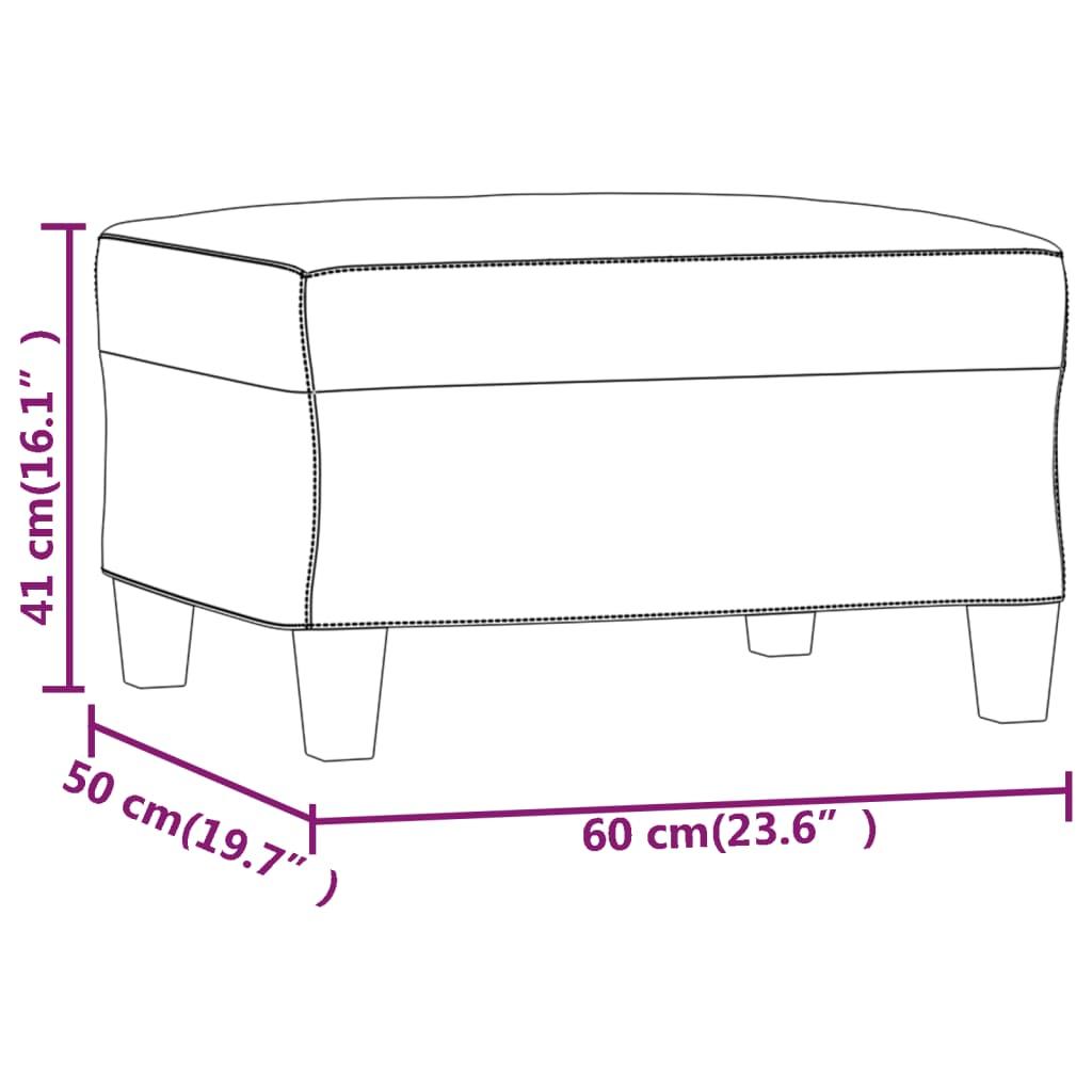 Footstool Cappuccino 60x50x41 cm Faux Leather