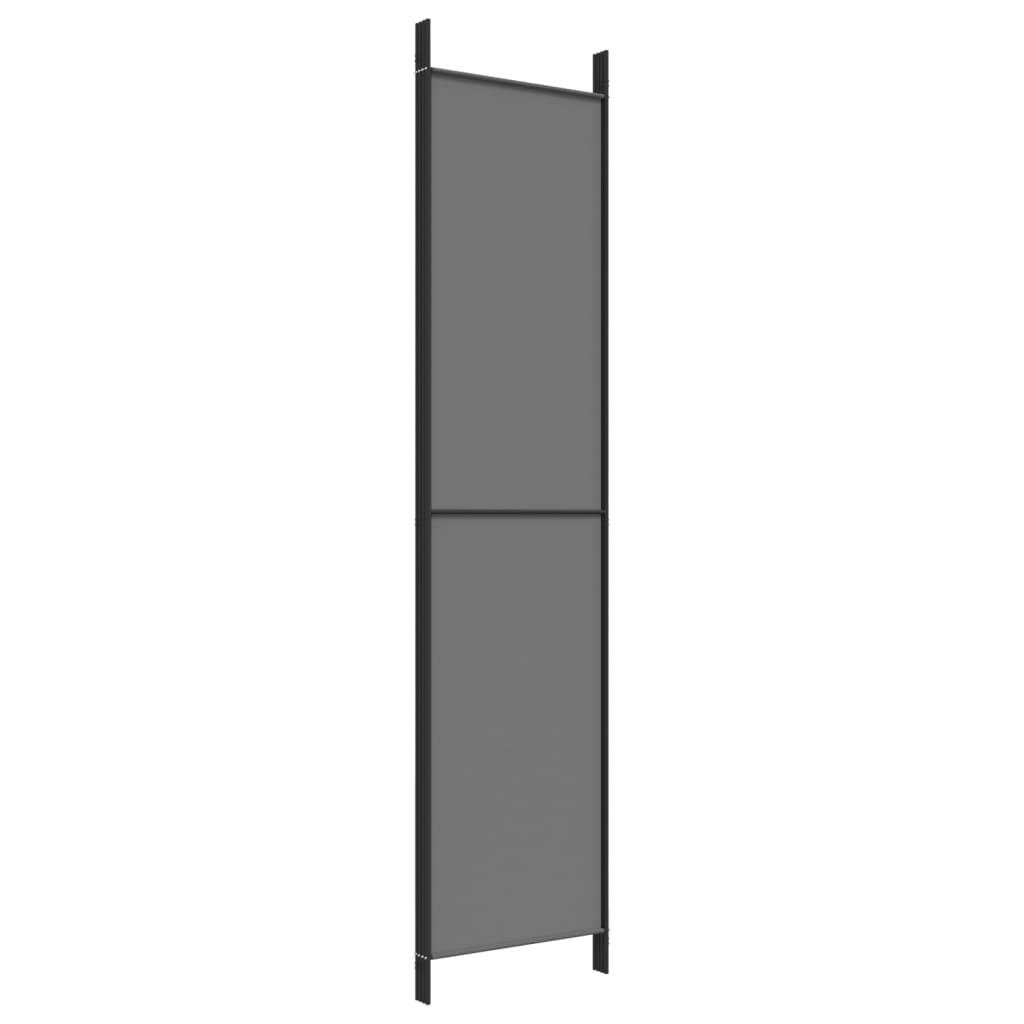 4-Panel Room Divider Anthracite 200x220 cm Fabric