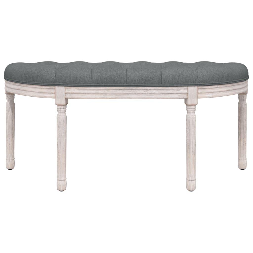 Bench Dark Grey 110.5x45x49 cm Fabric