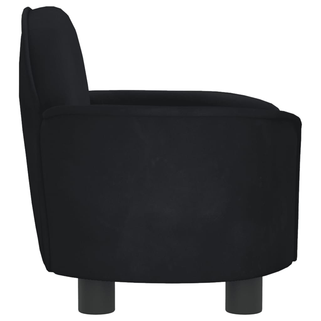 Dog Bed Black 66x40x45 cm Velvet