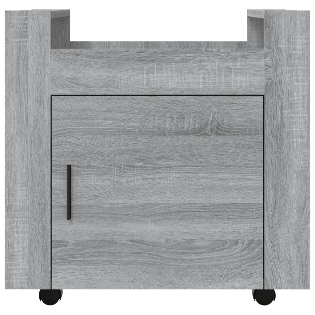 Desk Trolley Grey Sonoma 60x45x60 cm Engineered Wood