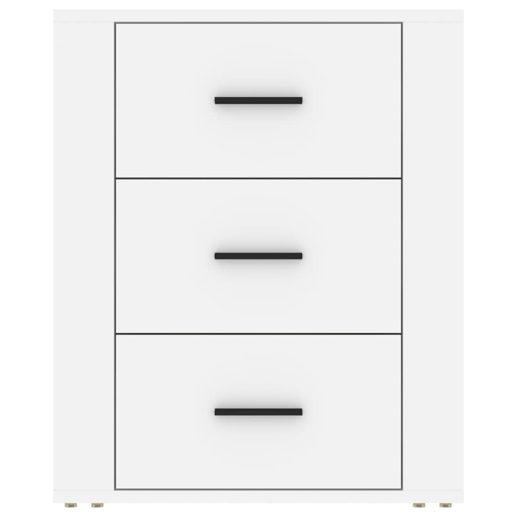 Bedside Cabinet White 50x36x60 cm Engineered Wood