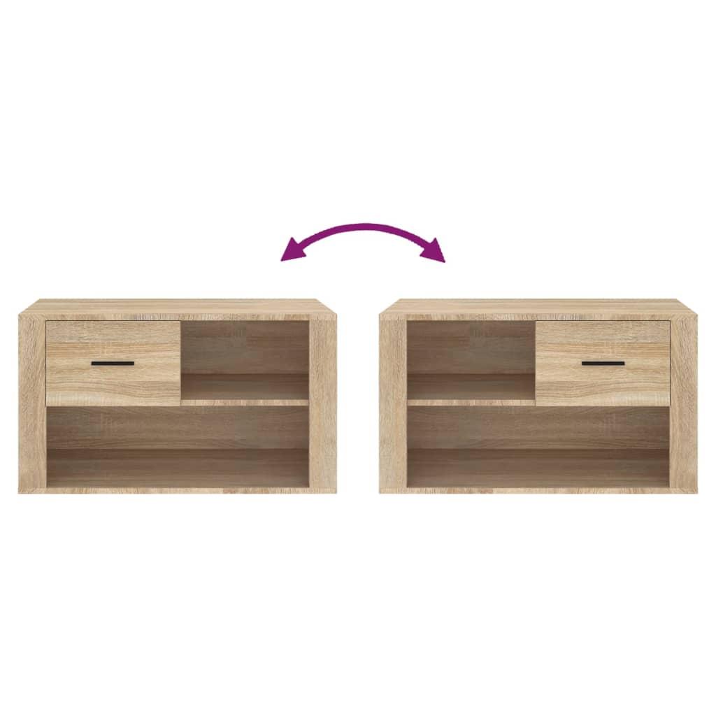Shoe Cabinet Sonoma Oak 80x35x45 cm Engineered Wood