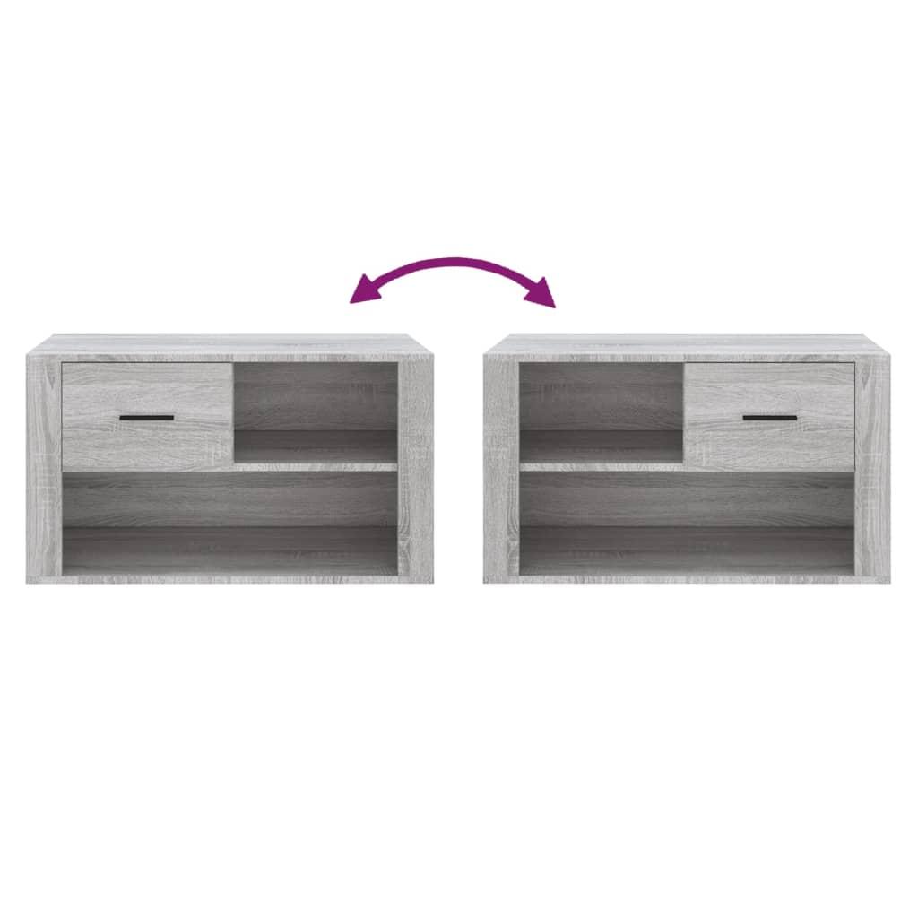 Shoe Cabinet Grey Sonoma 80x35x45 cm Engineered Wood