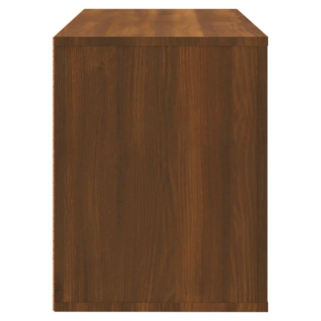 Shoe Cabinet Brown Oak 80x35x45 cm Engineered Wood
