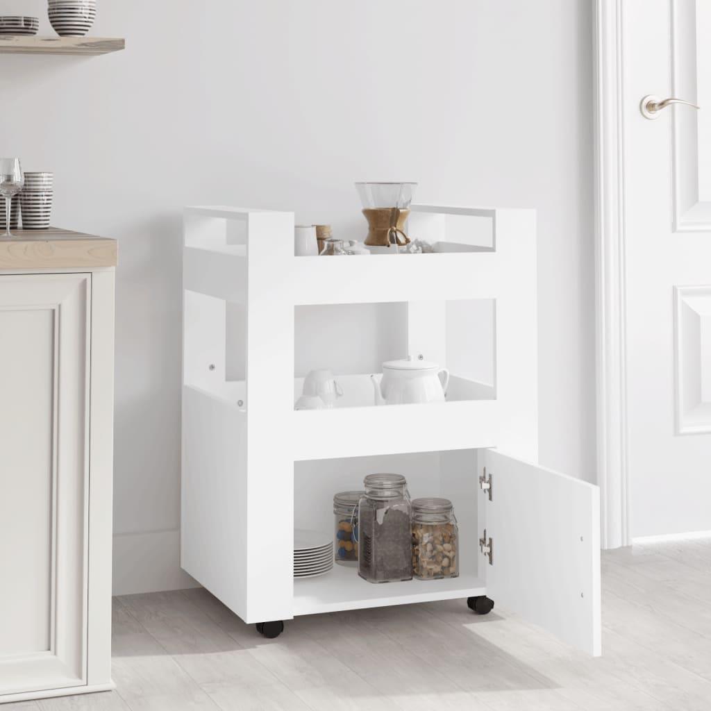 Kitchen Trolley White 60x45x80 cm Engineered Wood