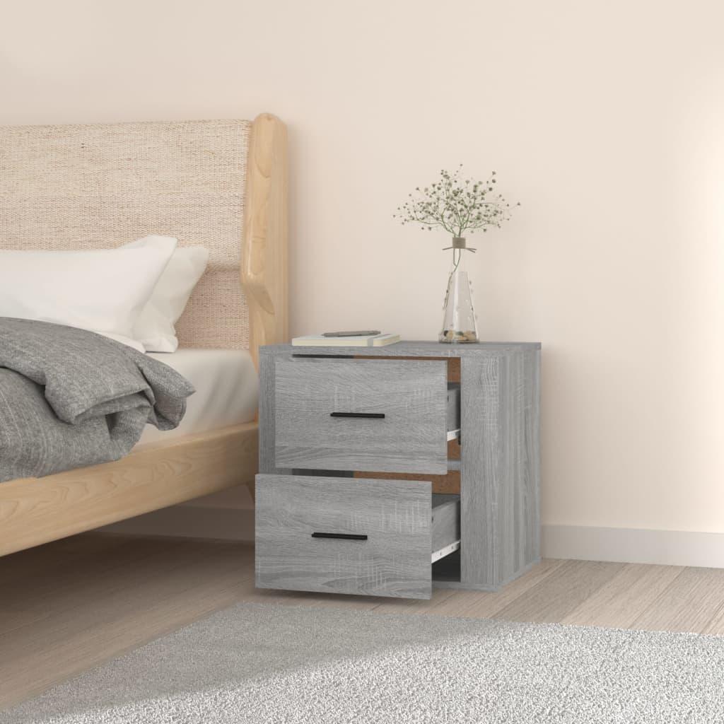 Wall-mounted Bedside Cabinet Grey Sonoma 50x36x47 cm