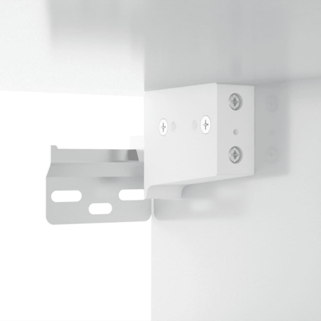 Wall-mounted Bedside Cabinet High Gloss White 50x36x40 cm