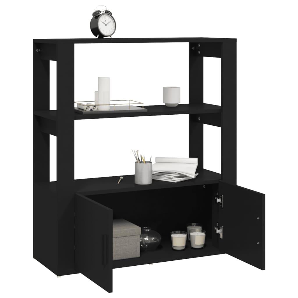 Sideboard Black 80x30x90 cm Engineered Wood