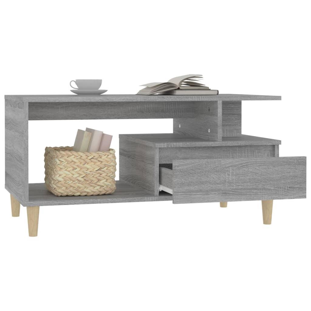 Coffee Table Grey Sonoma 90x49x45 cm Engineered Wood