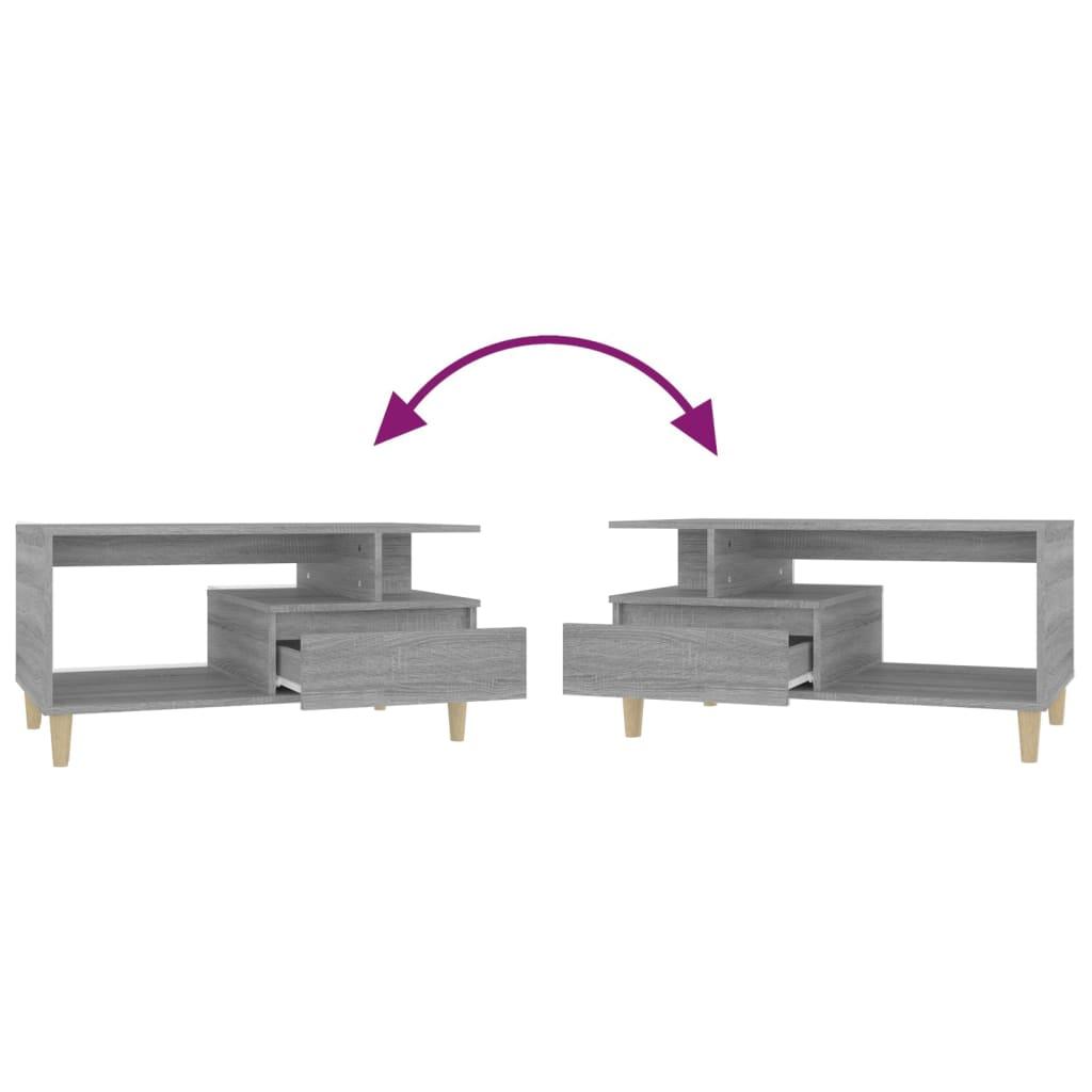 Coffee Table Grey Sonoma 90x49x45 cm Engineered Wood