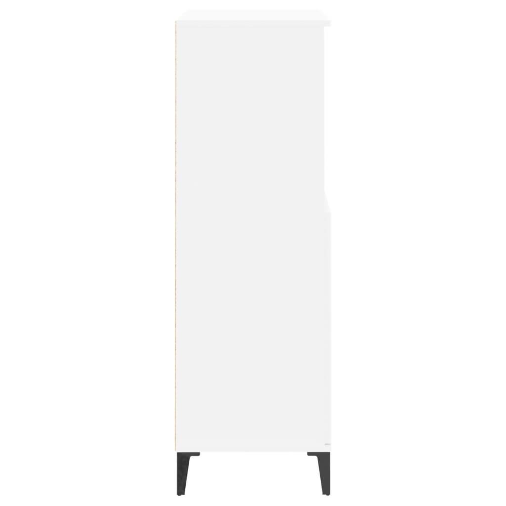 Highboard White 60x36x110 cm Engineered Wood