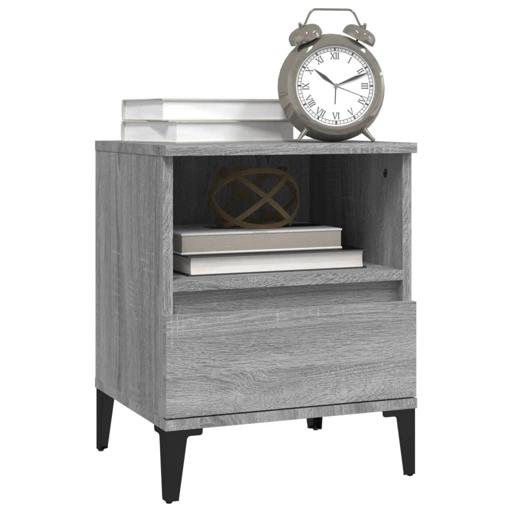 Bedside Cabinets 2 pcs Grey Sonoma 40x35x50 cm