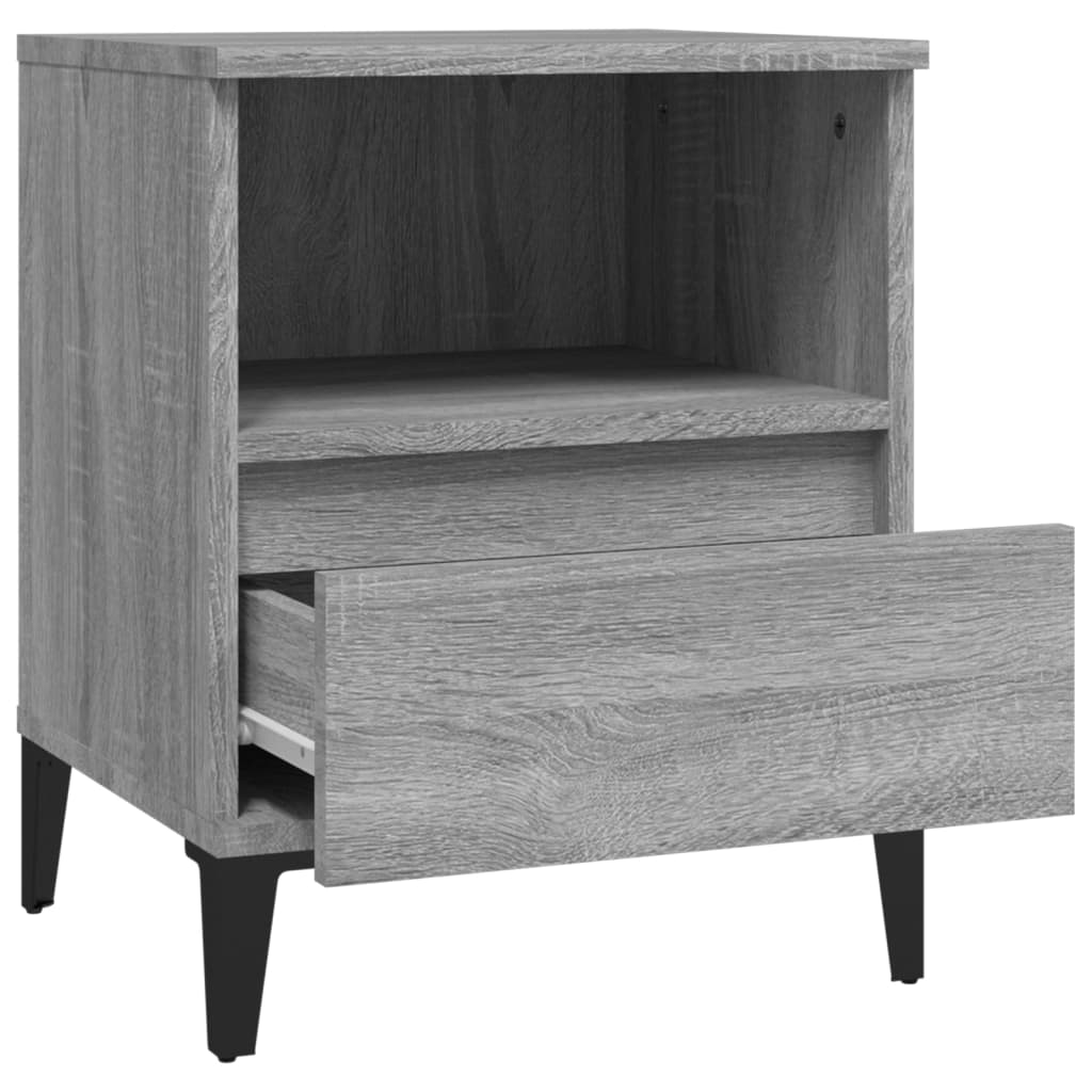 Bedside Cabinets 2 pcs Grey Sonoma 40x35x50 cm