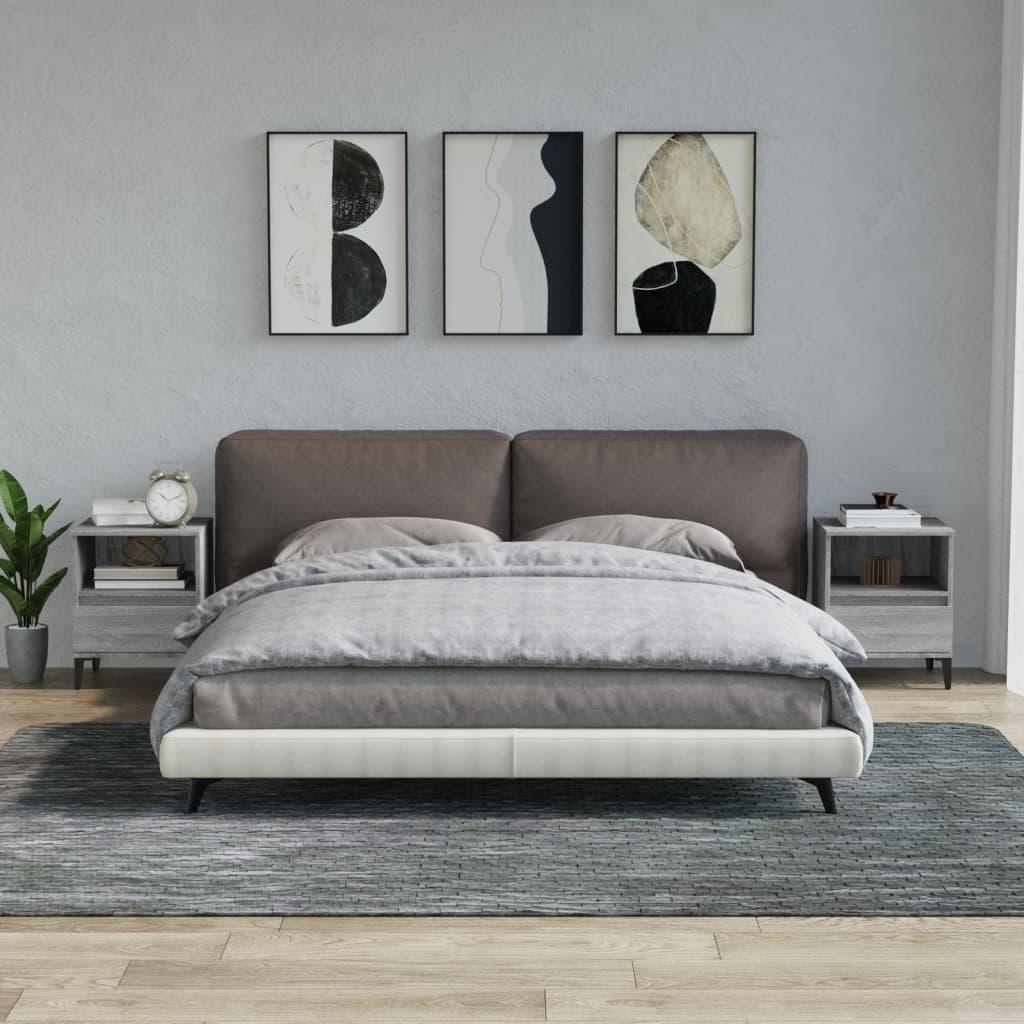 Bedside Cabinets 2 pcs Grey Sonoma 40x35x50 cm