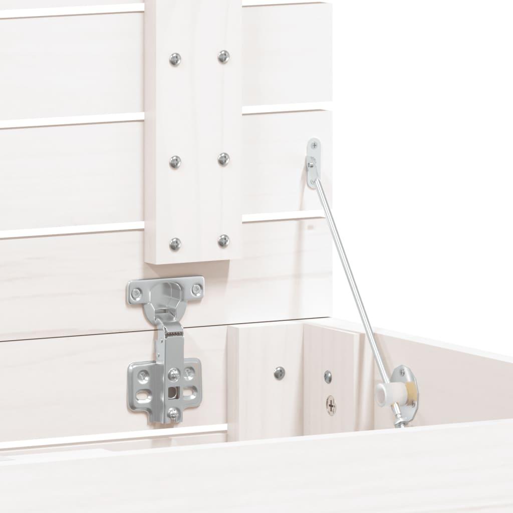 Laundry Basket White 88.5x44x66 cm Solid Wood Pine