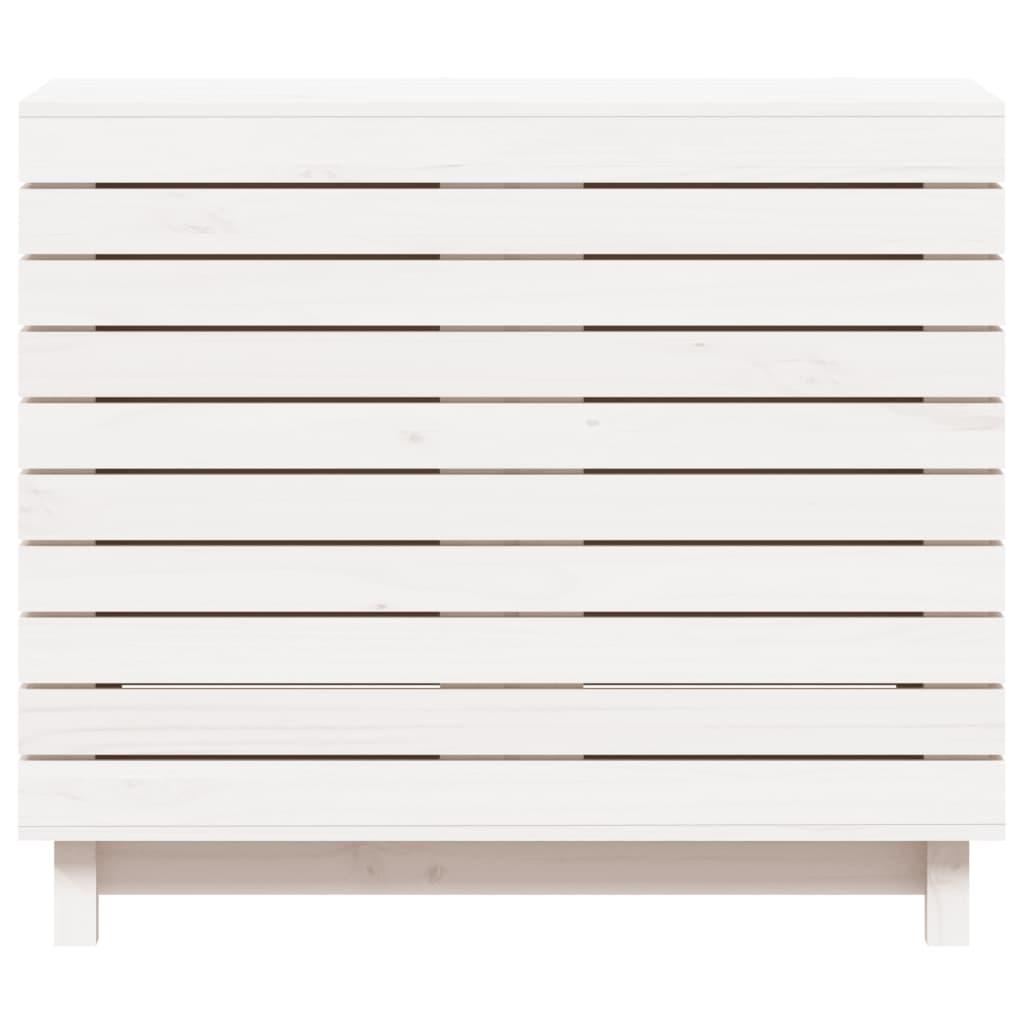 Laundry Basket White 88.5x44x76 cm Solid Wood Pine