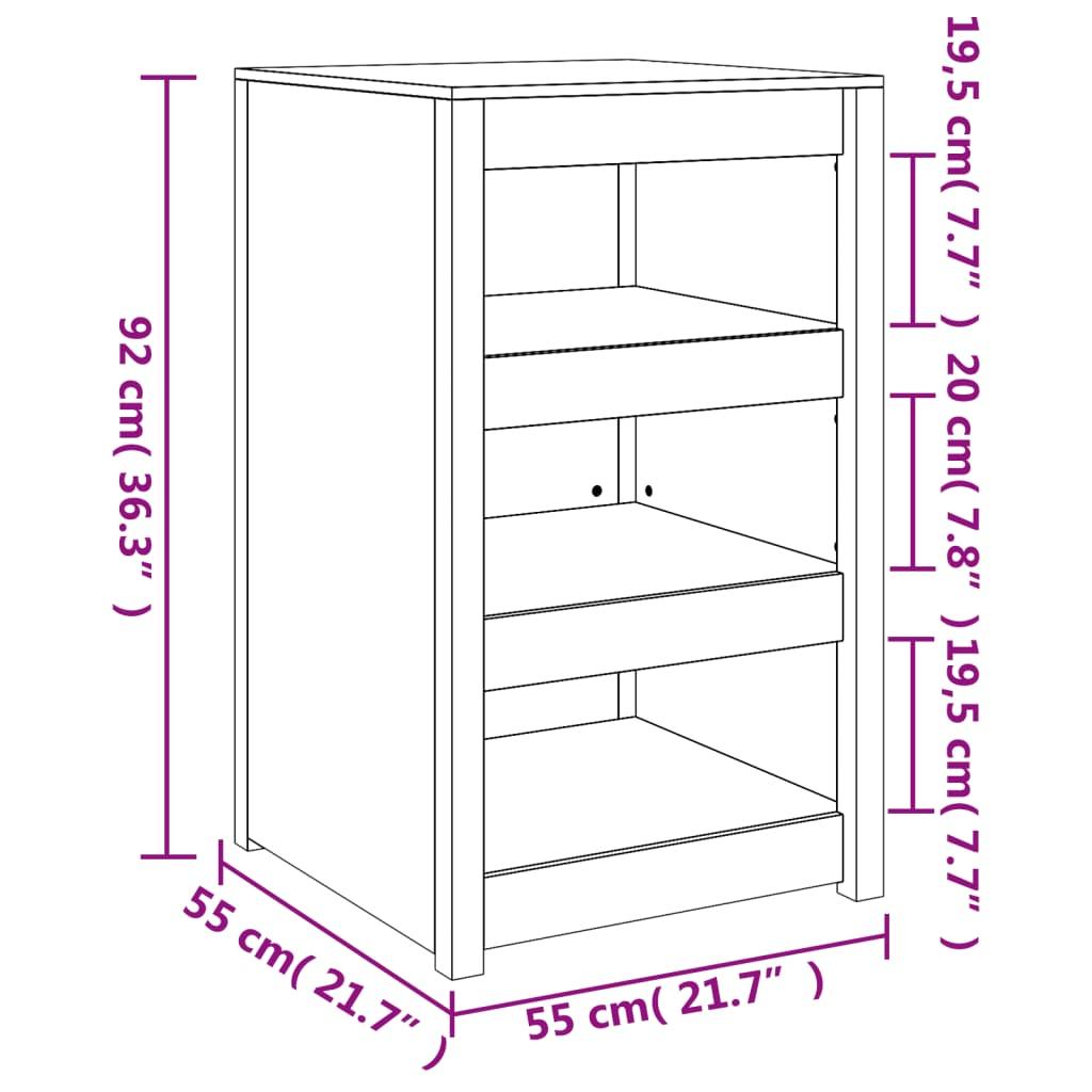 Outdoor Kitchen Cabinet MEPPEL 55x55x92 cm Solid Wood Douglas