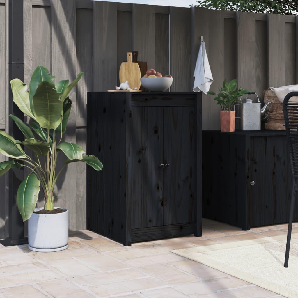 Outdoor Kitchen Doors MEPPEL Black 50x9x82 cm Solid Wood Pine