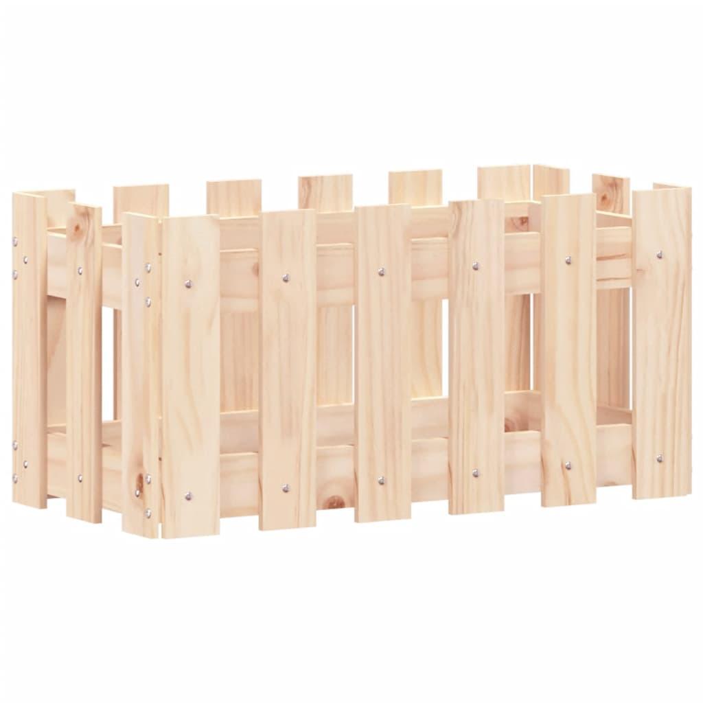 Garden Planter with Fence Design 60x30x30 cm Solid Wood Pine