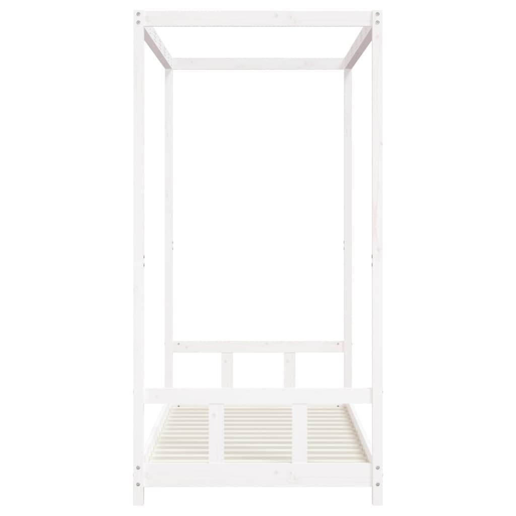 Kids Bed Frame White 90x190 cm Solid Wood Pine
