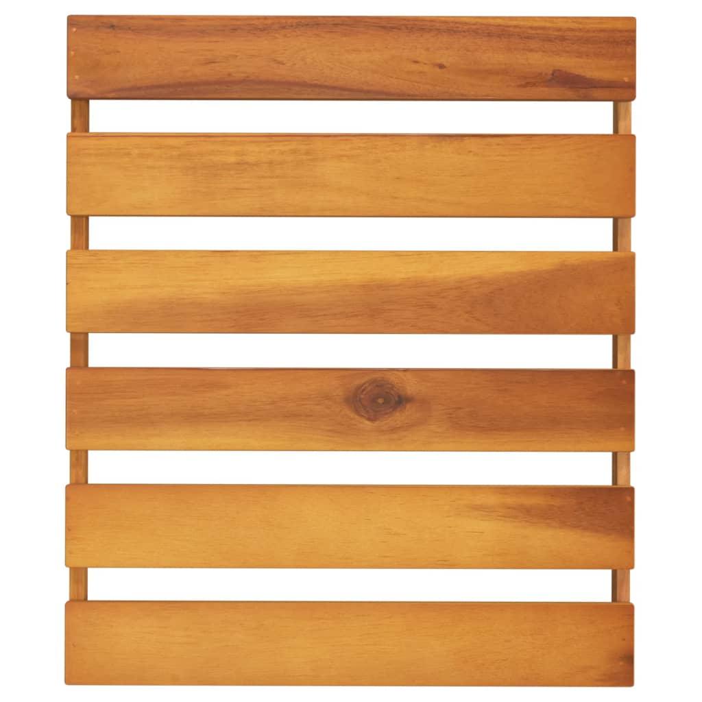 3-Tier Folding Shelf Brown 43x31x63 cm Solid Wood Acacia