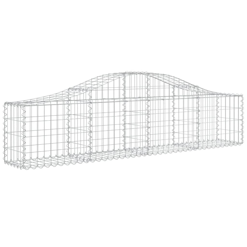 Arched Gabion Baskets 3 pcs 200x30x40/60 cm Galvanised Iron