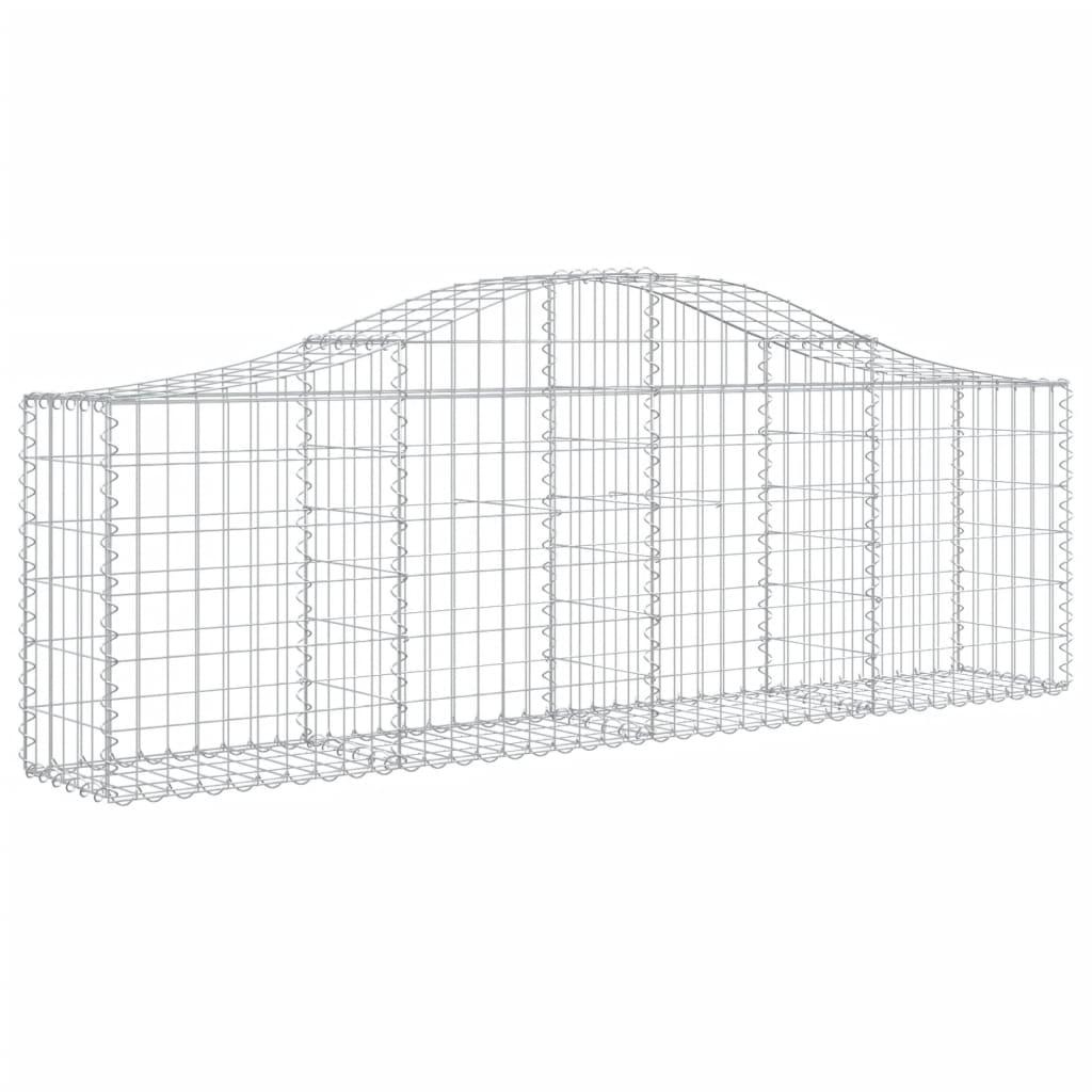 Arched Gabion Baskets 6 pcs 200x30x60/80 cm Galvanised Iron
