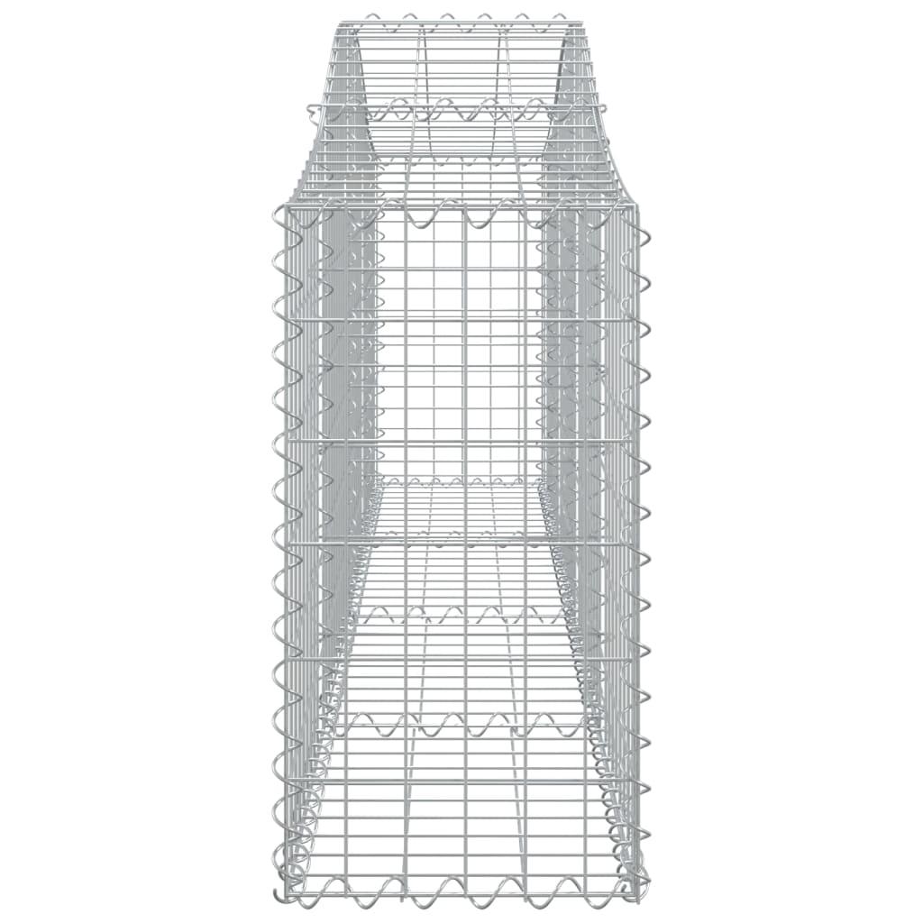 Arched Gabion Baskets 6 pcs 200x30x60/80 cm Galvanised Iron