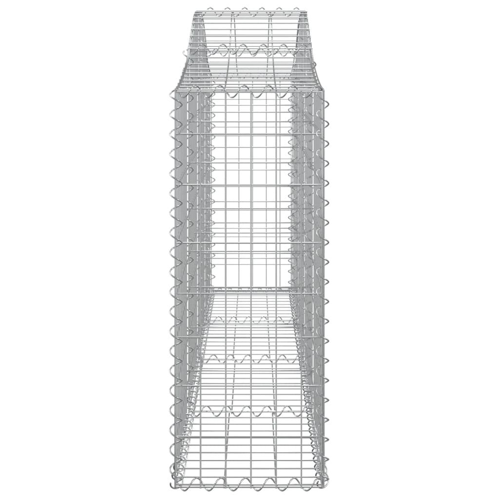 Arched Gabion Baskets 2 pcs 200x30x80/100 cm Galvanised Iron