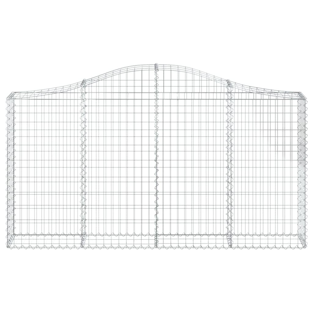 Arched Gabion Baskets 8 pcs 200x30x100/120 cm Galvanised Iron